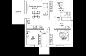Дом 100м², 1-этажный, участок 10 сот.
