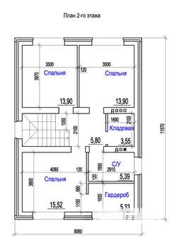 Коттедж 130м², 2-этажный, участок 5 сот.