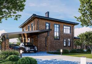 Дом 252м&sup2;, 2-этажный, участок 6 сот.  