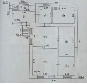 Дом 125м², 2-этажный, участок 6 сот.  