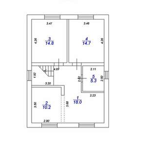 Дом 140м², 2-этажный, участок 5 сот.  