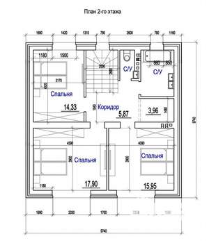 Коттедж 135м², 2-этажный, участок 5 сот.  