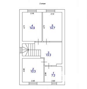 Коттедж 130м², 2-этажный, участок 4 сот.  