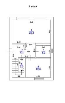 Дом 120м&sup2;, 2-этажный, участок 6 сот.  