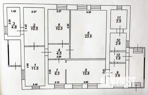 Дом 100м&sup2;, 1-этажный, участок 8 сот.  