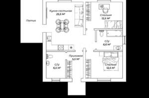 Дом 100м², 1-этажный, участок 10 сот.  