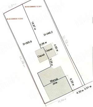 Дом 33м&sup2;, 1-этажный, участок 3 сот.  