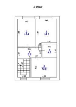 Дом 120м&sup2;, 2-этажный, участок 6 сот.  