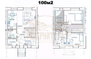 Таунхаус 110м², 2-этажный, участок 4 сот.  