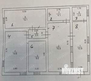 Дом 73м², 1-этажный, участок 6 сот.  