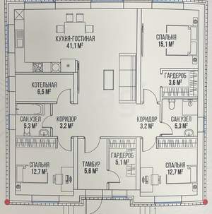 Дом 100м&sup2;, 1-этажный, участок 5 сот.  
