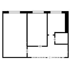 2-к квартира, на длительный срок, 45м2, 2/5 этаж