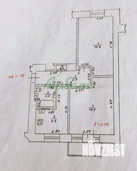 2-к квартира, на длительный срок, 54м2, 4/4 этаж