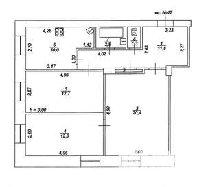 3-к квартира, на длительный срок, 73м2, 2/5 этаж