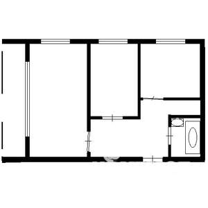 2-к квартира, на длительный срок, 52м2, 2/5 этаж