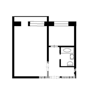 1-к квартира, на длительный срок, 31м2, 4/5 этаж