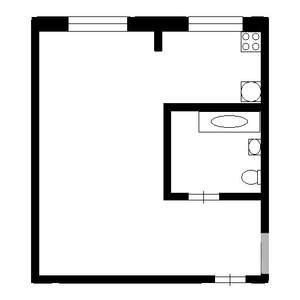 1-к квартира, на длительный срок, 22м2, 3/5 этаж