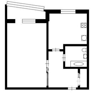 1-к квартира, на длительный срок, 31м2, 3/5 этаж