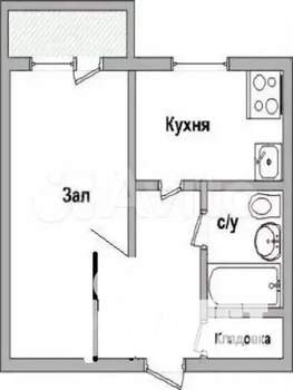 1-к квартира, на длительный срок, 30м2, 3/5 этаж