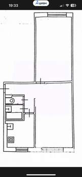 2-к квартира, на длительный срок, 44м2, 1/5 этаж