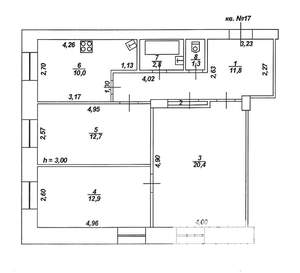 3-к квартира, на длительный срок, 73м2, 2/5 этаж