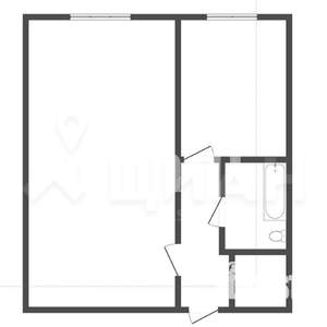 1-к квартира, на длительный срок, 30м2, 2/5 этаж