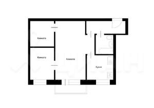 2-к квартира, на длительный срок, 41м2, 3/5 этаж