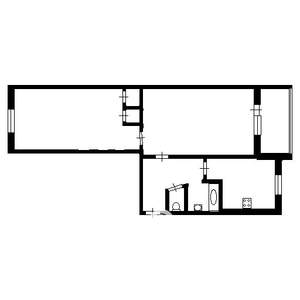 2-к квартира, на длительный срок, 42м2, 4/5 этаж