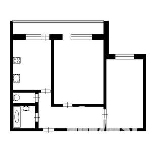 2-к квартира, на длительный срок, 50м2, 3/5 этаж