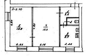 Студия квартира, вторичка, 39м2, 1/2 этаж