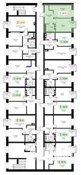 1-к квартира, вторичка, 39м2, 4/4 этаж