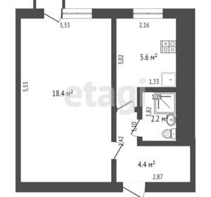 1-к квартира, вторичка, 29м2, 5/5 этаж