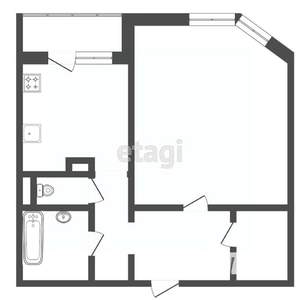1-к квартира, вторичка, 42м2, 15/17 этаж