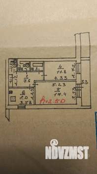 2-к квартира, вторичка, 50м2, 2/5 этаж