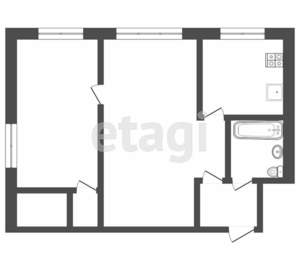 2-к квартира, вторичка, 42м2, 1/4 этаж