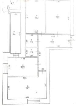 3-к квартира, сданный дом, 87м2, 2/10 этаж