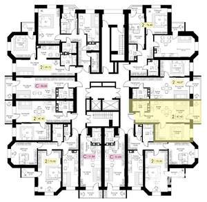 2-к квартира, вторичка, 47м2, 14/17 этаж