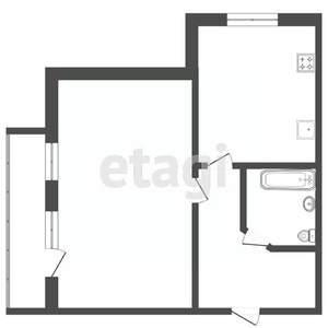 1-к квартира, вторичка, 36м2, 3/5 этаж