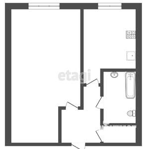 1-к квартира, вторичка, 30м2, 3/5 этаж