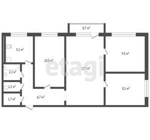 4-к квартира, вторичка, 80м2, 4/5 этаж