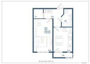 1-к квартира, сданный дом, 38м2, 14/18 этаж
