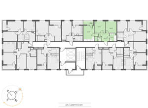 2-к квартира, вторичка, 58м2, 9/17 этаж