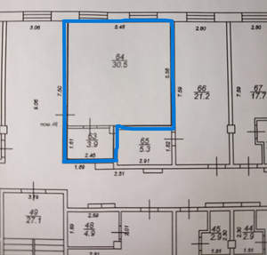 2-к квартира, вторичка, 51м2, 3/3 этаж