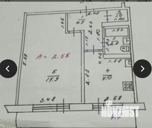 1-к квартира, вторичка, 36м2, 1/5 этаж