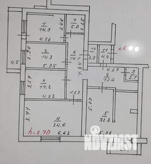 4-к квартира, вторичка, 161м2, 2/4 этаж