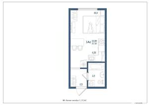 Студия квартира, сданный дом, 21м2, 9/15 этаж