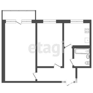 2-к квартира, вторичка, 45м2, 1/5 этаж