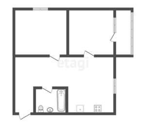 2-к квартира, вторичка, 42м2, 3/4 этаж