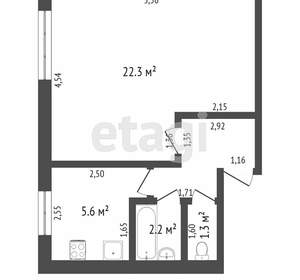 1-к квартира, вторичка, 36м2, 1/5 этаж