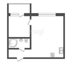 1-к квартира, вторичка, 42м2, 6/11 этаж